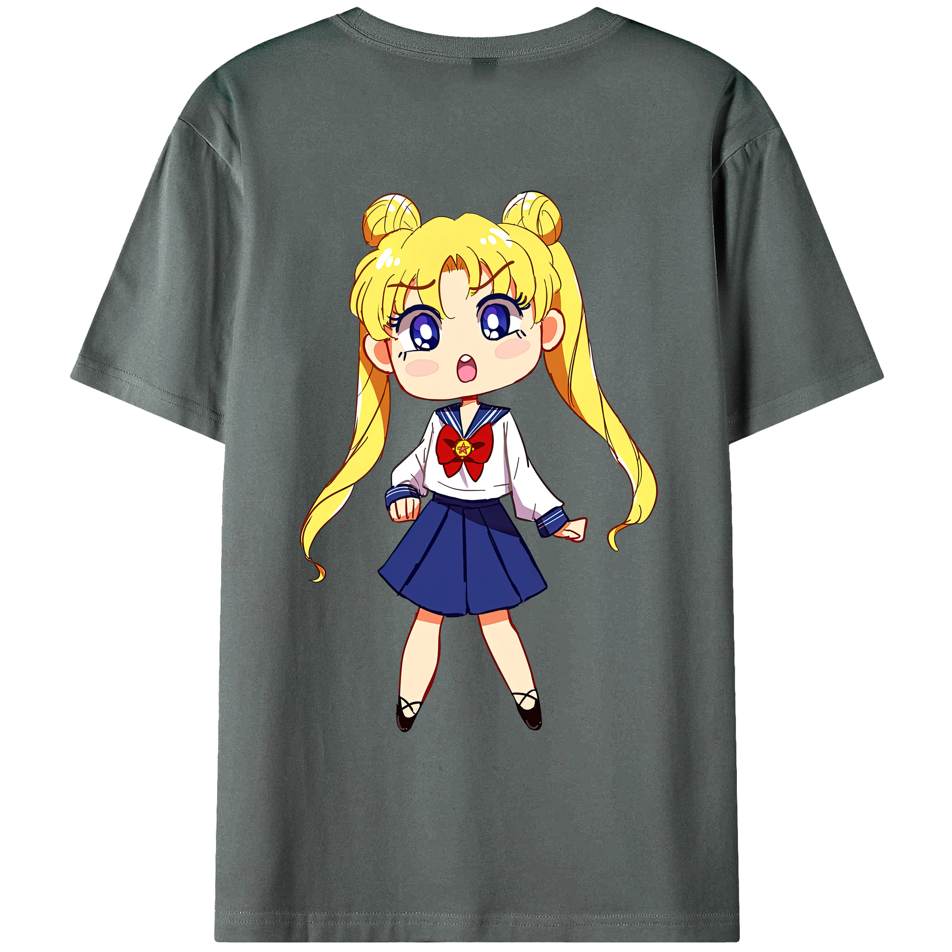 （画像用） 美少女戦士セーラームーン 愛野 美奈子 あいの みなこ Sailor Moon Aino Minako 綿100％ メンズ半袖Tシャツ（バックプリント） 通気性